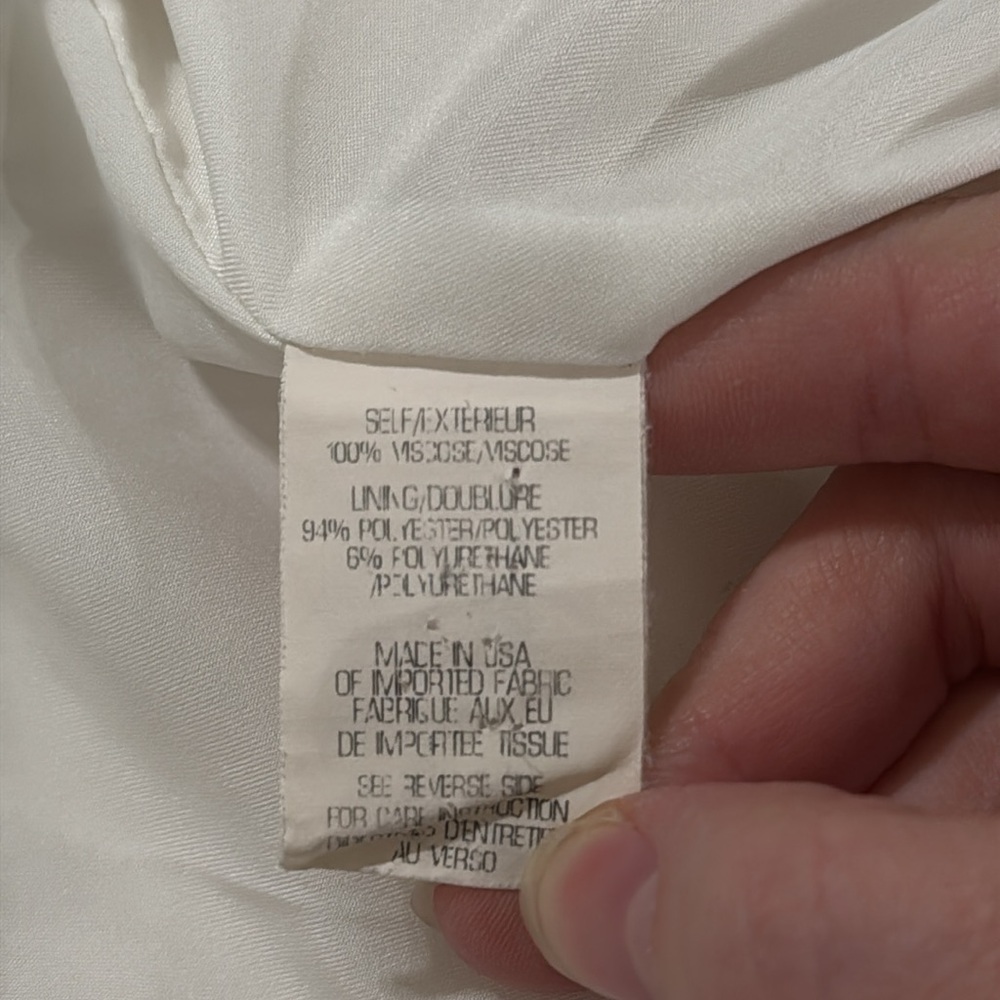 Theory Collarless open slim fit off white blazer size 6 - Picture 10 of 11